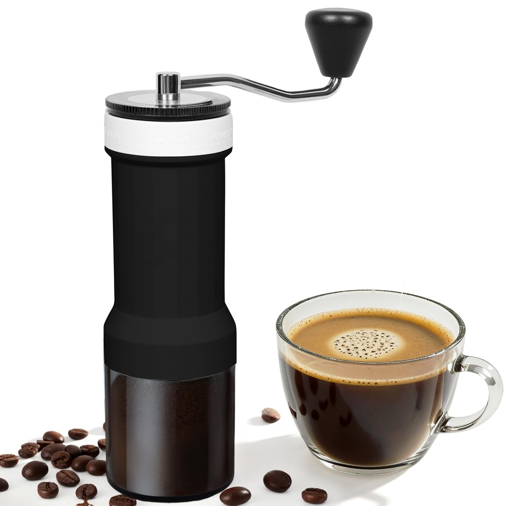 Mini Manual Coffee Grinder – 40 Adjustable Settings, Portable Hand Crank Mill...