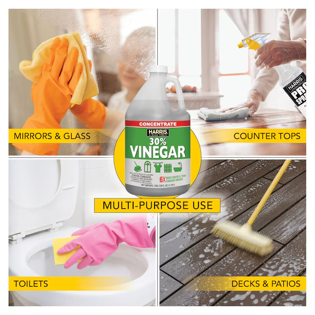 Harris 30% Concentrated Vinegar 1-Gallon Multi-Use All-Purpose Cleaning Solution