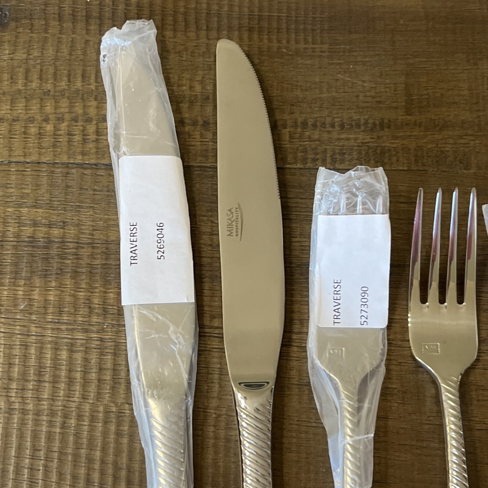 6 pc place setting Mikasa Hospitality TRAVERSE stainless flatware
