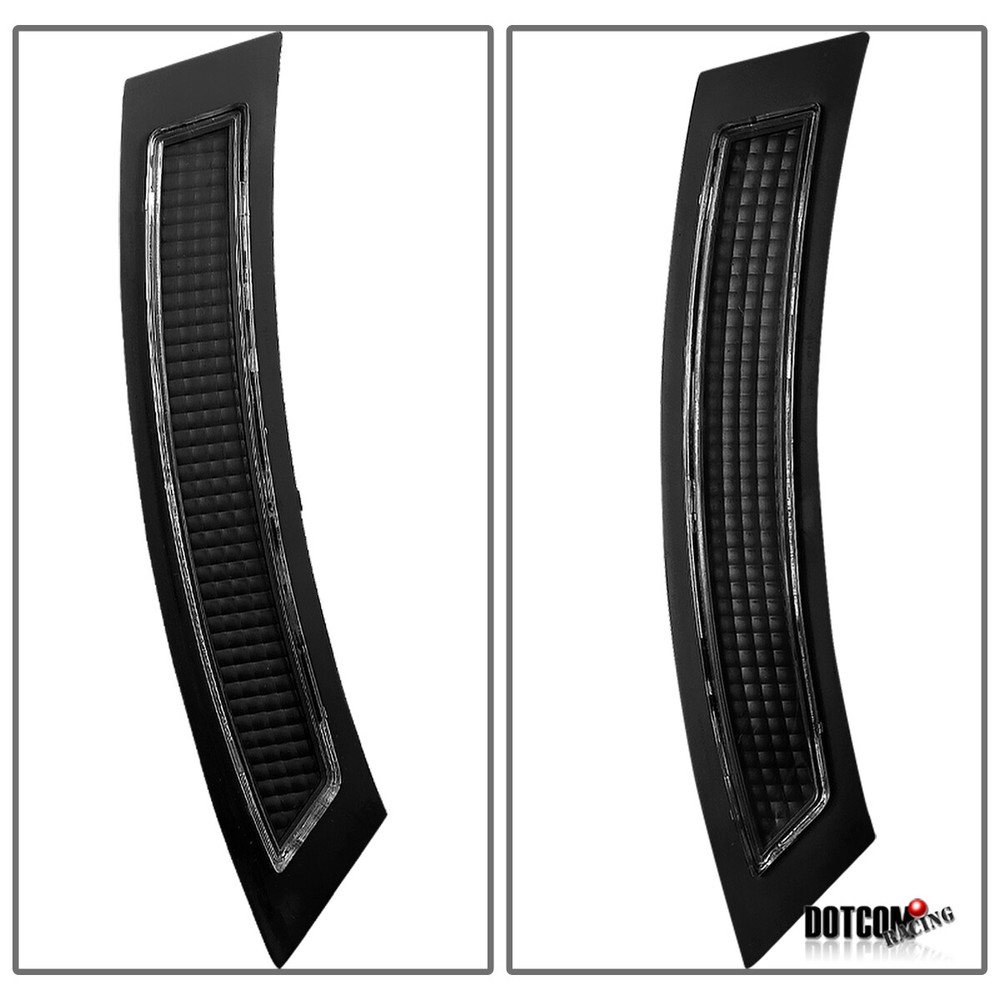 Fit 07-09 BMW E92 3-Series Coupe Front Black Reflector Bumper Side Marker Lights