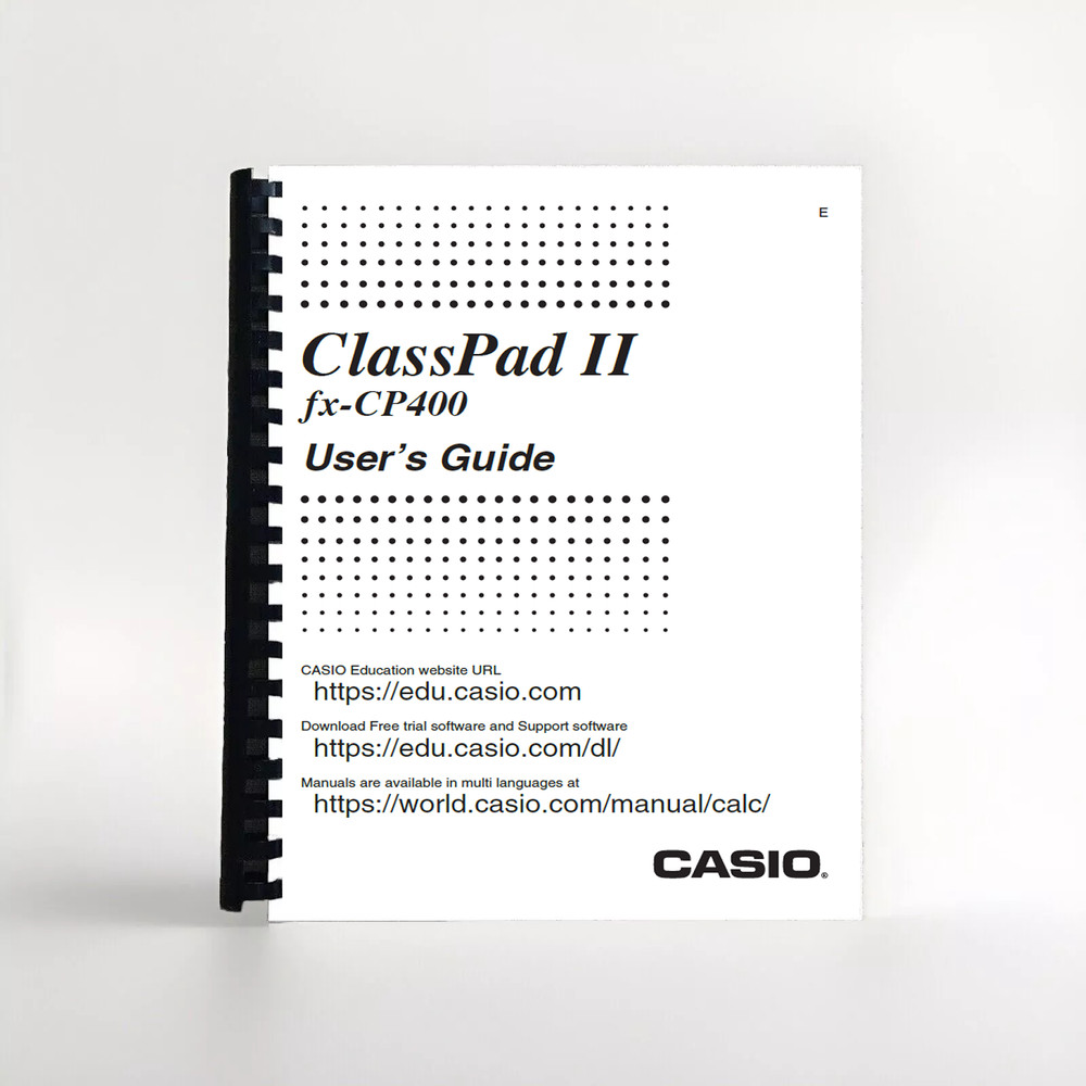 Casio Calculator ClassPad II FX CP-400 User's Guide Manual