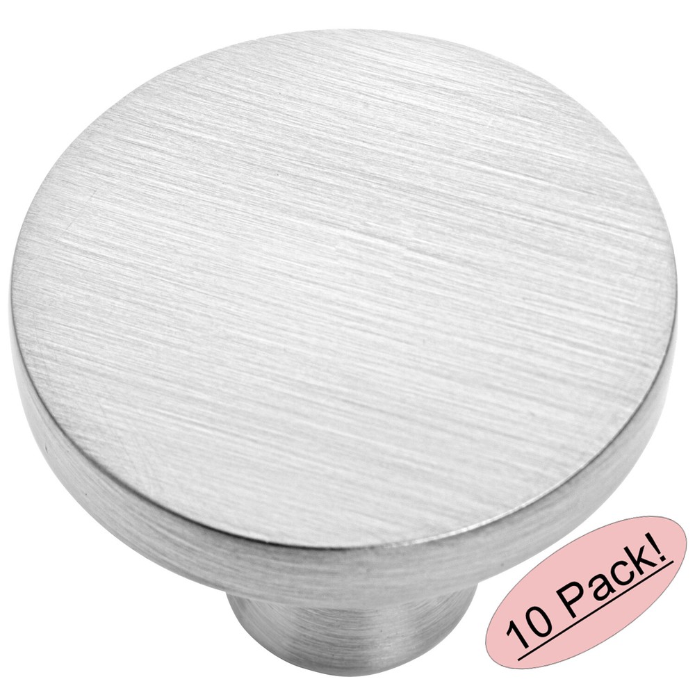 *10 Pack* Cosmas Satin Nickel Round Cabinet Knobs #8104SN