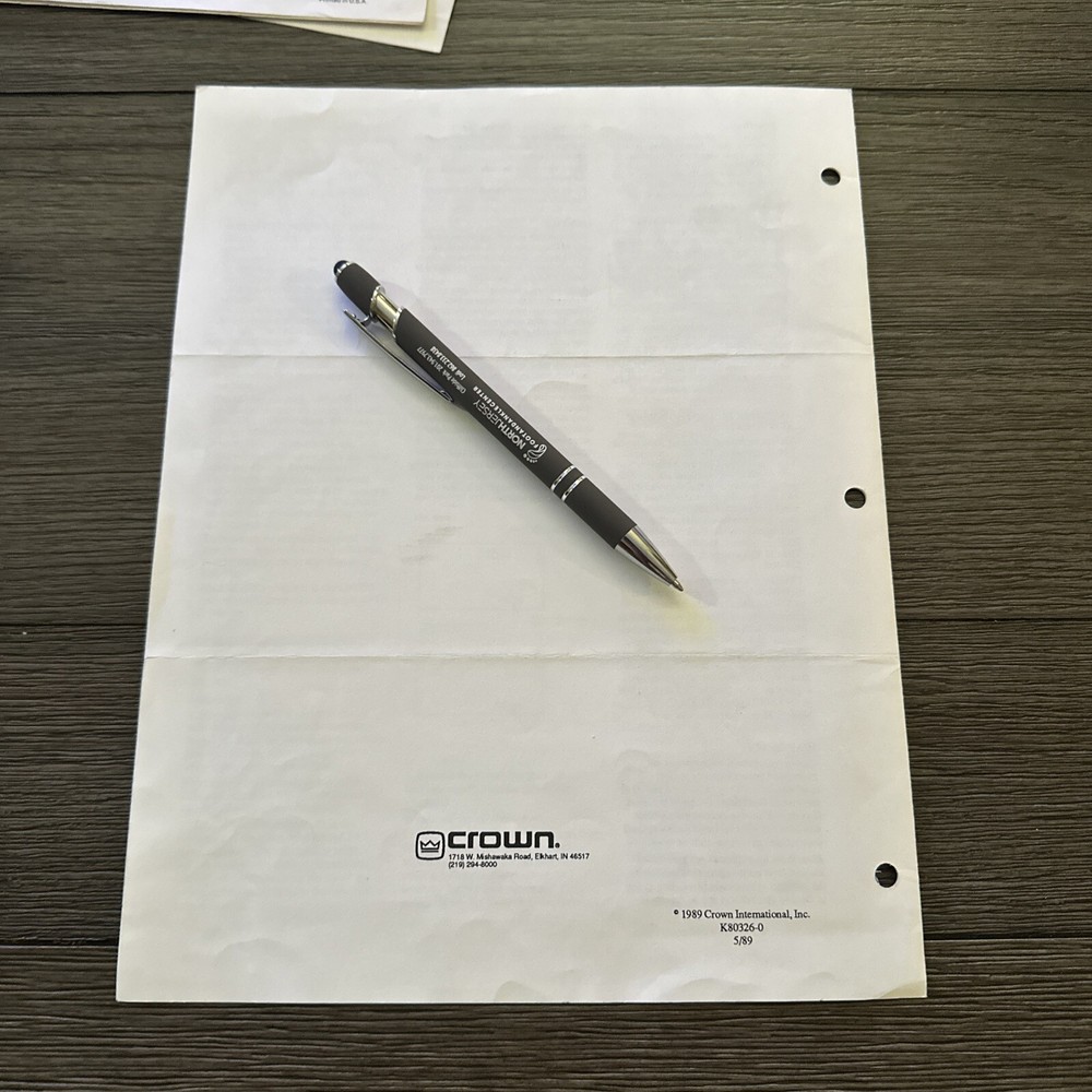 CROWN Lectern Microphone LM-190 LM-200 Spec Instructions 1989