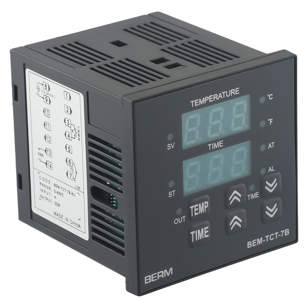 Heavy Duty Heat Press Machine Time Temperature Controller Adjustable Settings