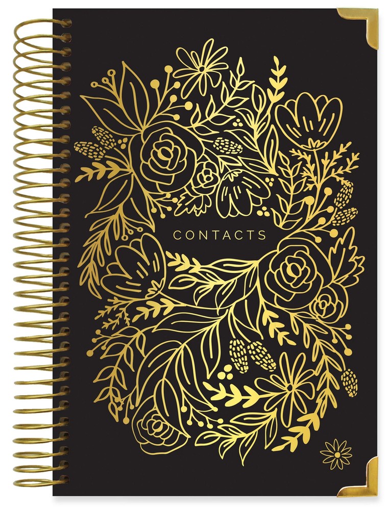 Contact Book, Gold Embroidery
