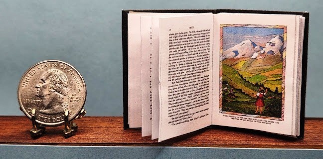 1:6 SCALE MINIATURE BOOK HEIDI ILLUSTRATED PLAYSCALE BARBIE