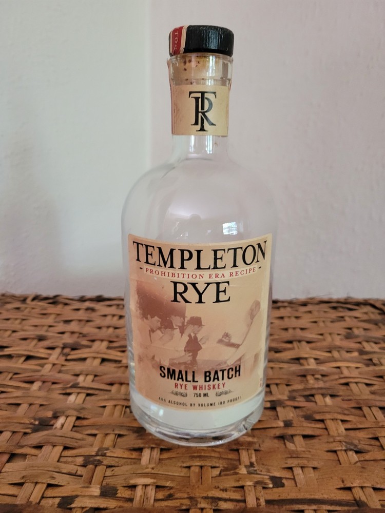 Templeton Rye Empty Bottle