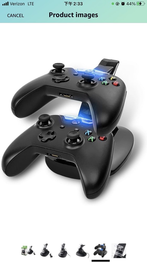 Xbox One/One S Controller Charging Station with USB Charger Cord