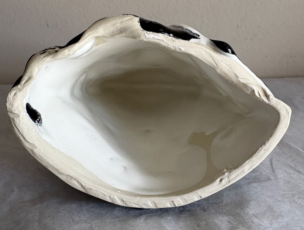 Black and White Ceramic Figure 7" Tall