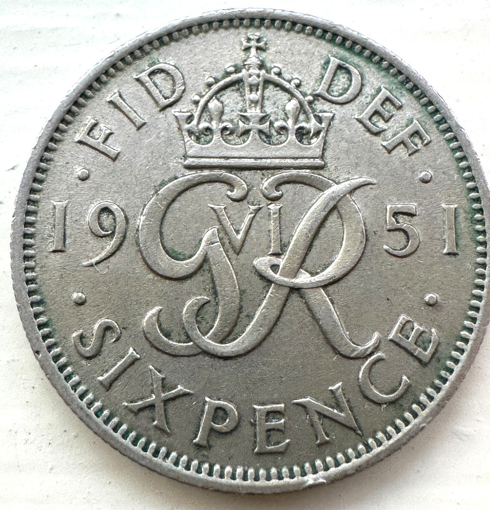1951 GREAT BRITAIN SIX PENCE