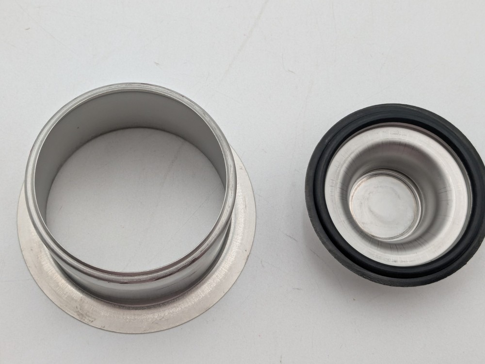 Signature Hardware 3-1/2" Brass Kitchen Deep Garbage Disposal Flange and Stopper