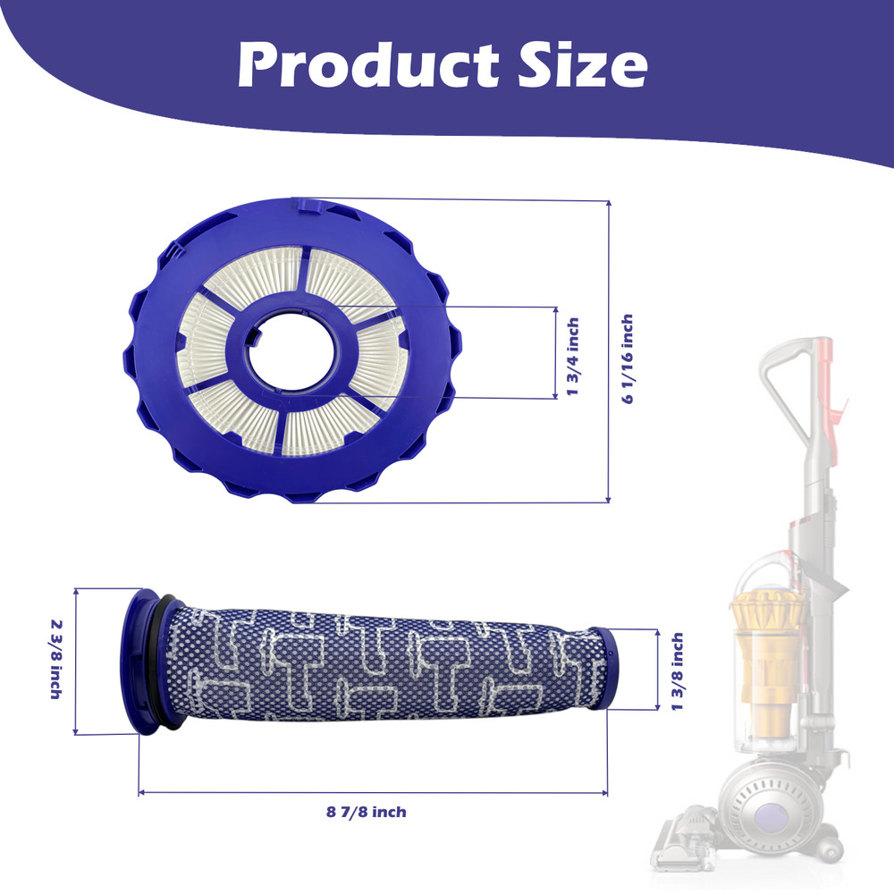 Replacement Set HEPA Pre + Post Filter For All Dyson DC40 Models Vacuum Cleaner