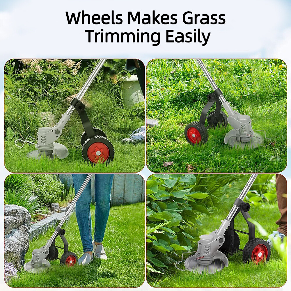 Hot Universal Grass Trimmer Adjustable Support Wheel Ready To Adjust