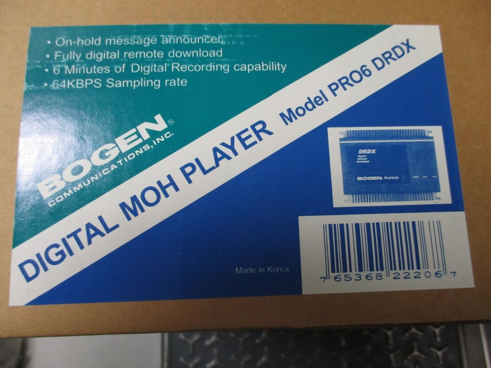 NEW BOGEN MESSAGE ON HOLD PRO 6 DRDX SYSTEM