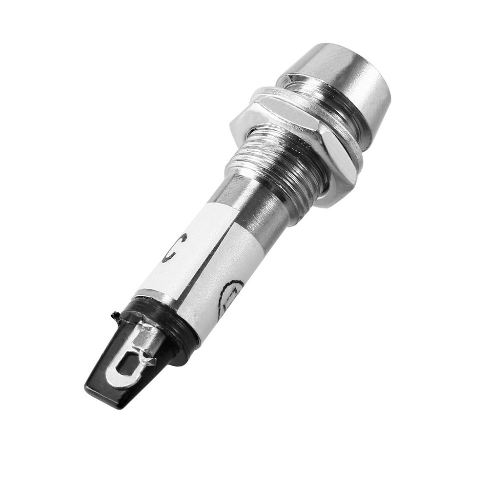 8pack Indicator Light DC 24V Red Metal Shell Panel Mount 5/16" 8mm