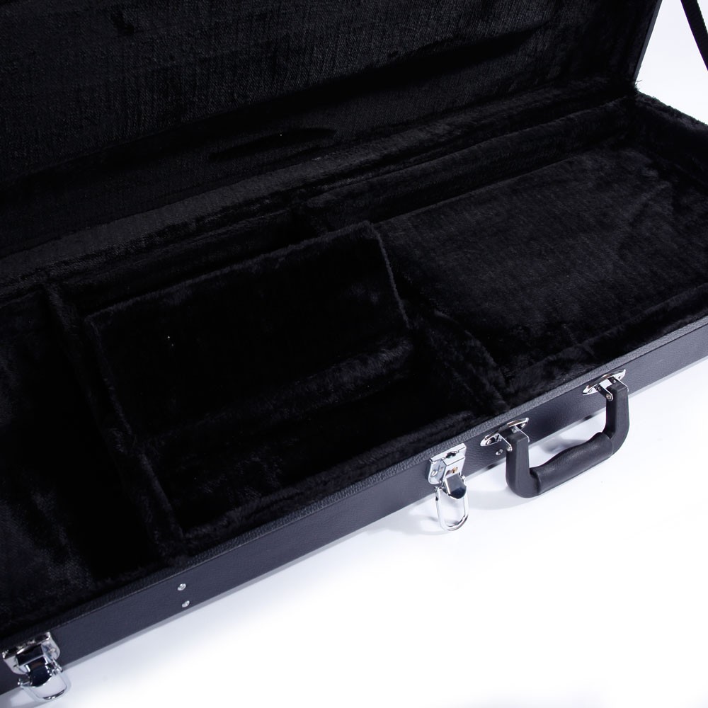 ST High Grade Electric Guitar Square Hard Case Microgroove Flat Black