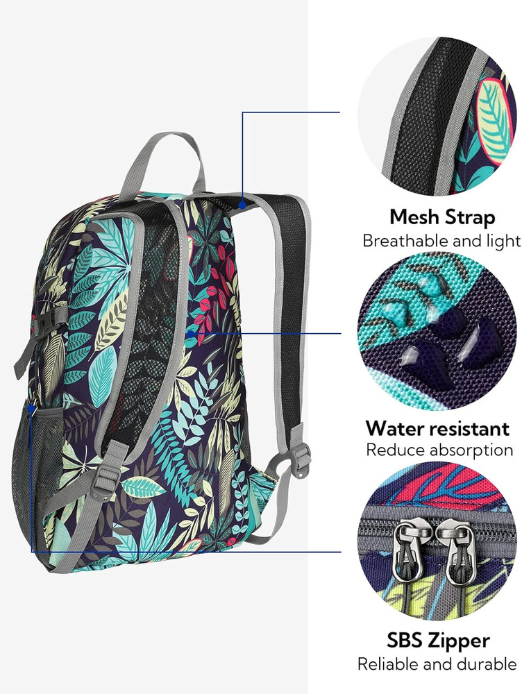 Small Lightweight Packable Backpack: 20L Ultra Light Foldable Travel Hiking Camp