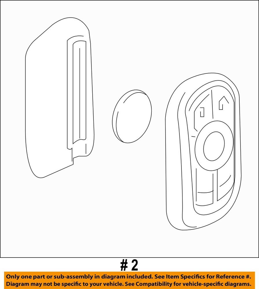 GM OEM 2024 Equinox Electrical Keyless Entry Components-Transmitter 13549084