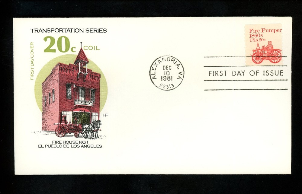 US FDC #1908 Farnam 1981 Alexandria VA Fire Engine Pumper