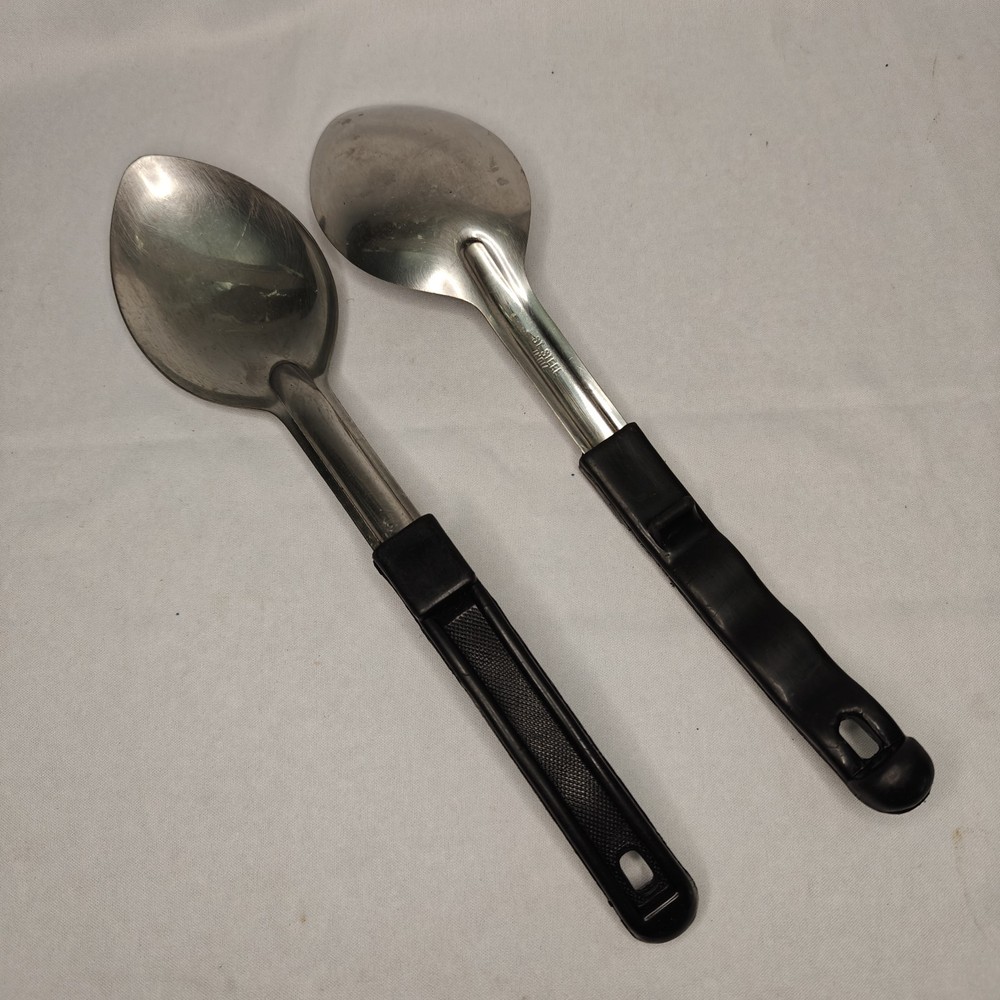 13" Commercial Restaurant Stainless Solid Spoon w/Plastic Handle