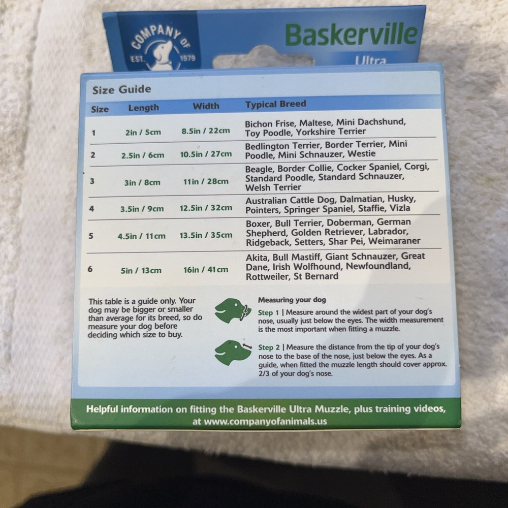 New Baskerville Ultra Dog Muzzle Size 1 Black Basket