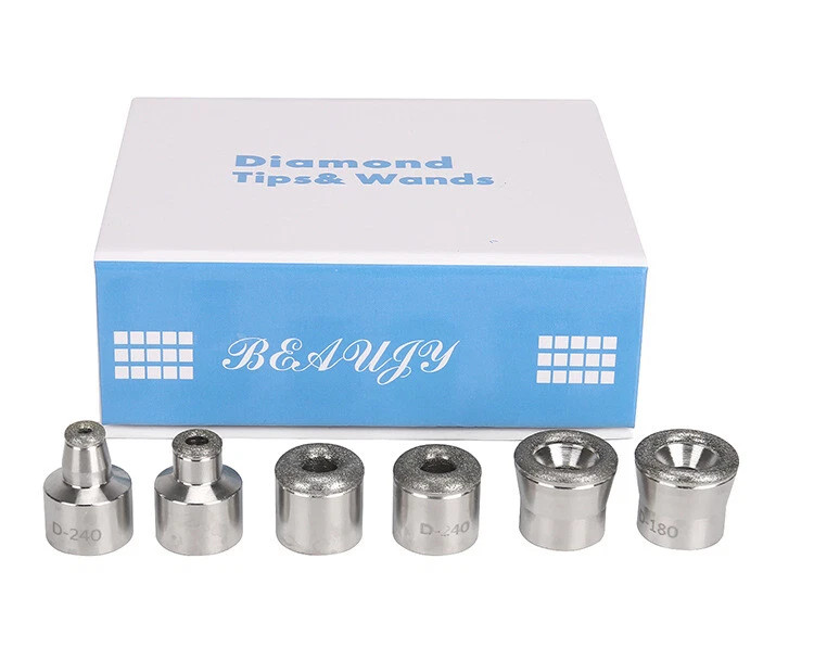 6pcs Microdermabrasion Diamond Replacement Tips Micro Dermabrasion Peeling Wands