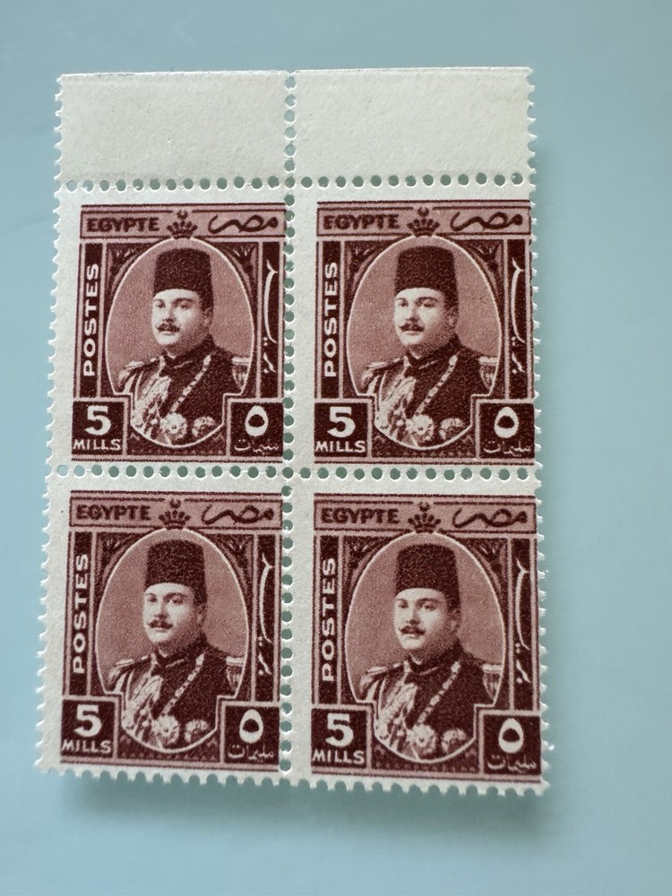 egypt stamps- King Farouk Marshals 6 Blocks Mint Never Hinged