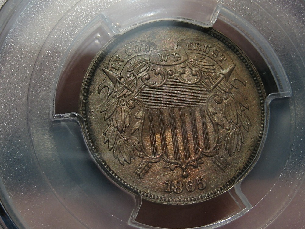 1865 Two 2 Cent Piece- PCGS Certified Proof Coin