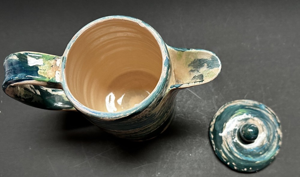 Handmade Pottery Pitcher With Lid