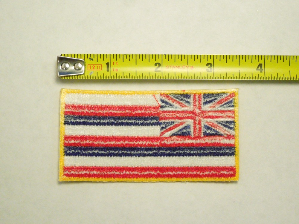 Hawaii State Flag Seal Embroidered Iron On Patch