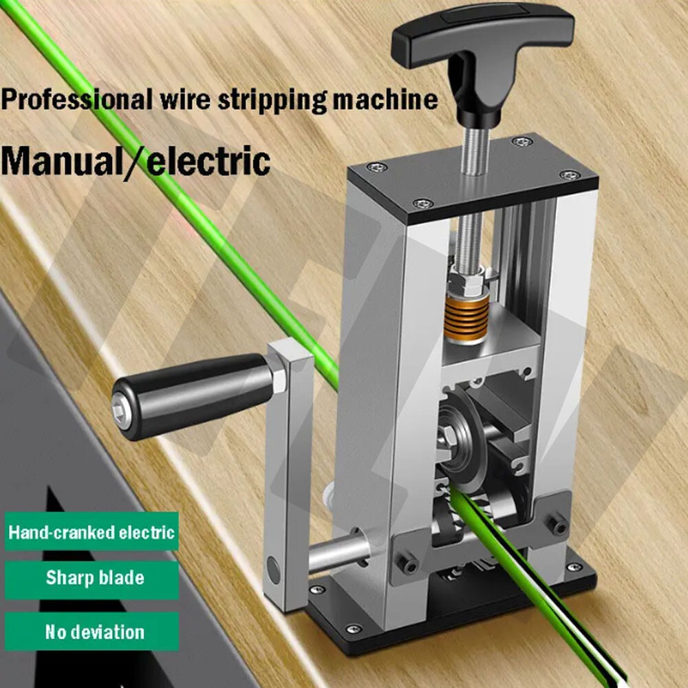 Portable Wire Stripper Manual Wire Stripping Tool Diameter 1-25MM w/ Hand Crank