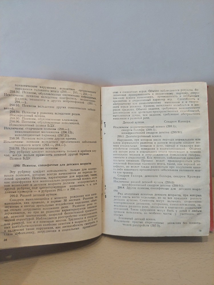 Soviet Book Samizdat Psychiatric Disorders ICD 9. Moscow 1982.