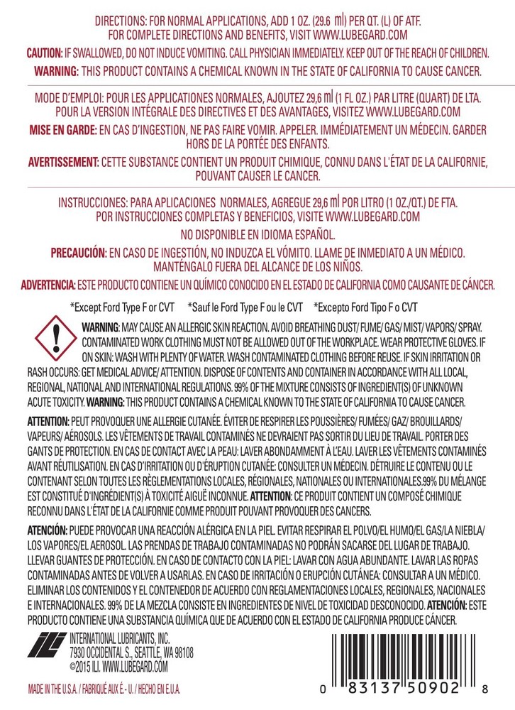 50902 Automatic Transmission Fluid Protectant, 32 oz.