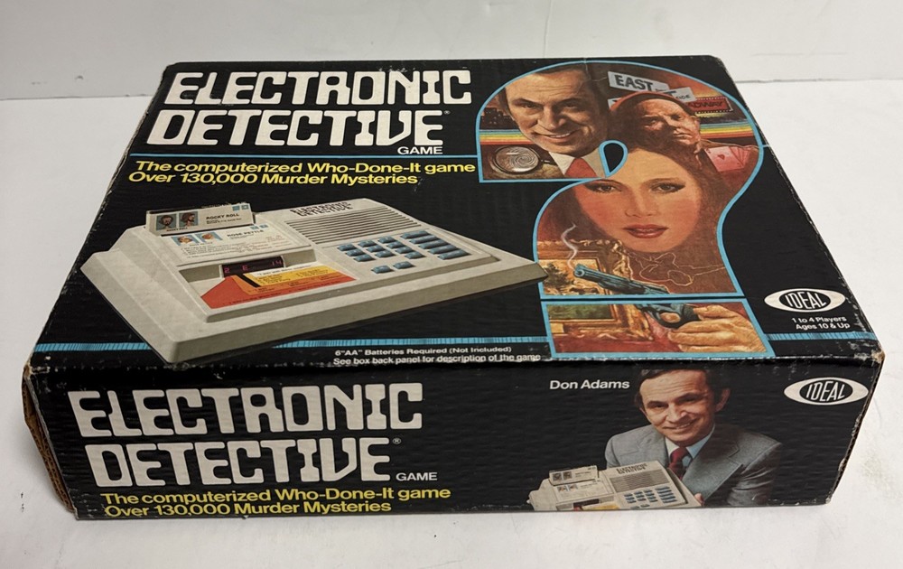 Ideal Electronic Detective Game Vintage Crime Solving Board Game Complete