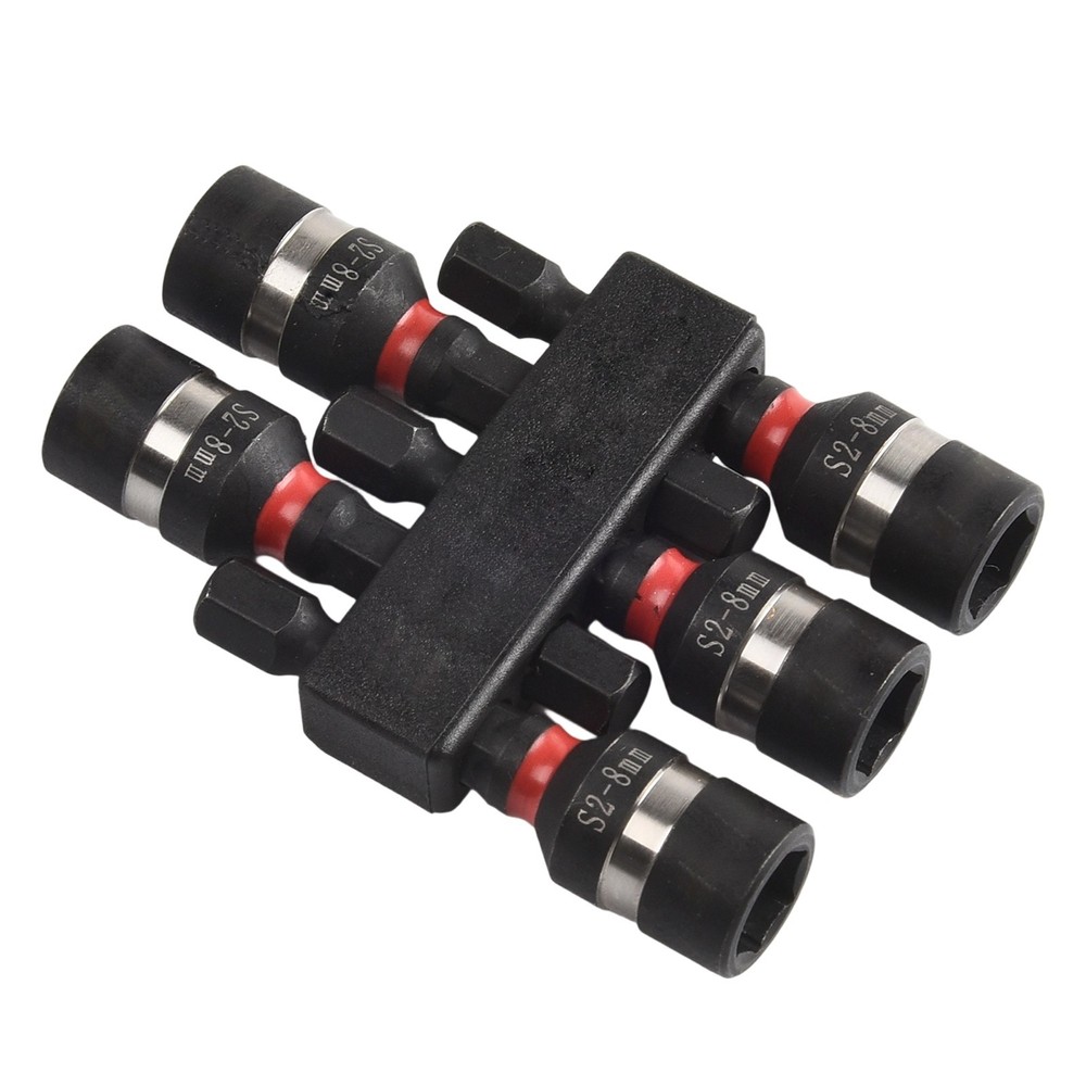 Complete Set of Magnetic Nut Screwdriver Socket Bits for Hex Shank Use