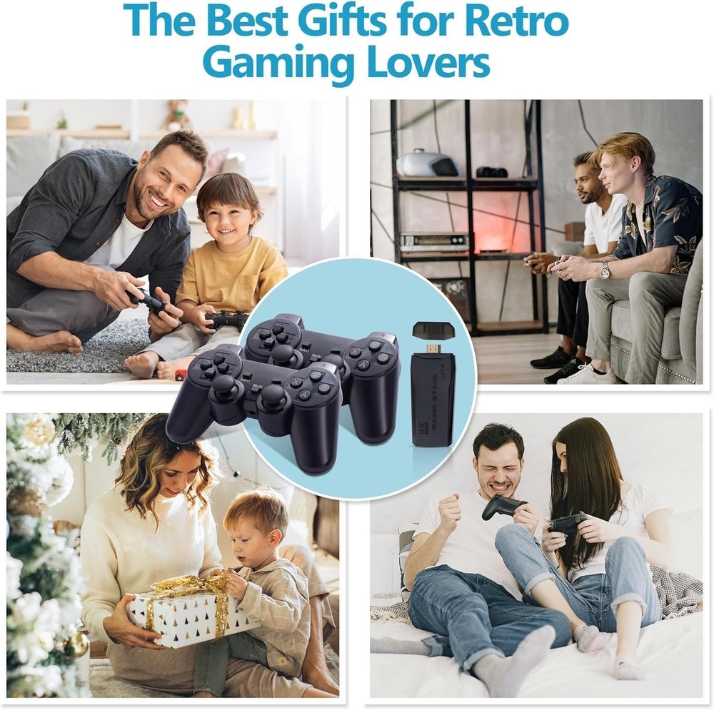 Retro Game Console, Retro Gaming Console, Wireless Retro Game Console, Plug &...