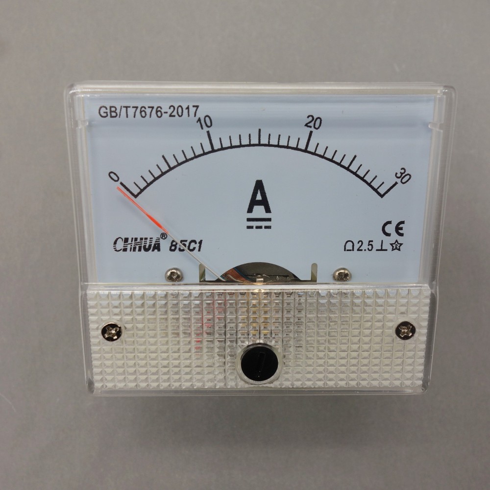 DC 30A Analog Ammeter Panel AMP Current Meter 85C1 0-30A DC direct Connect