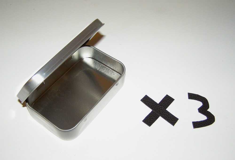 Three 3 oz Rectangular Hinged Survival Tin Box Containers Can Be Used For Crafts