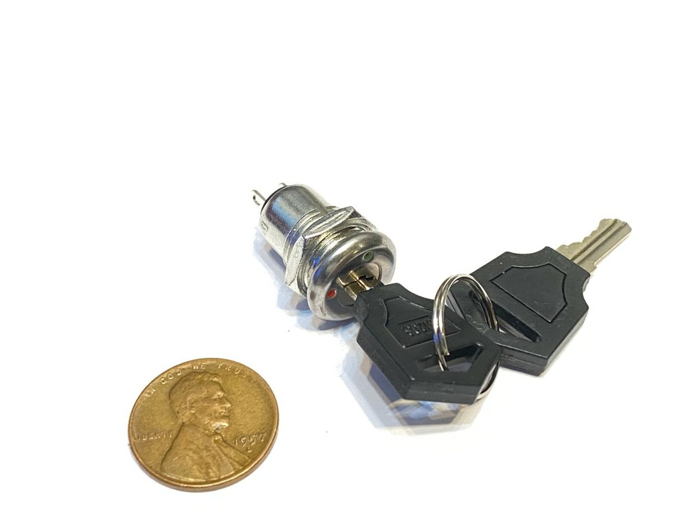 1 Piece Metal on off switch key lock 2 position spst security A2