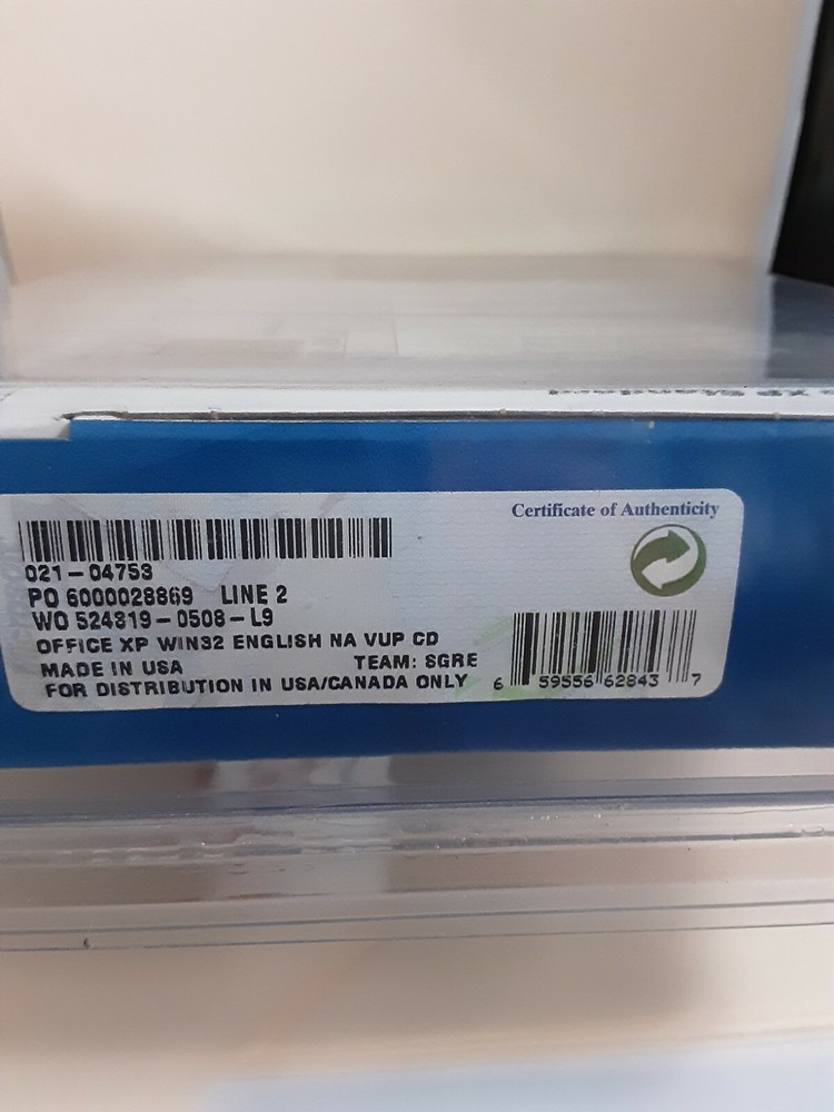 Microsoft Office XP Standard 2002 Upgrade _ Sealed