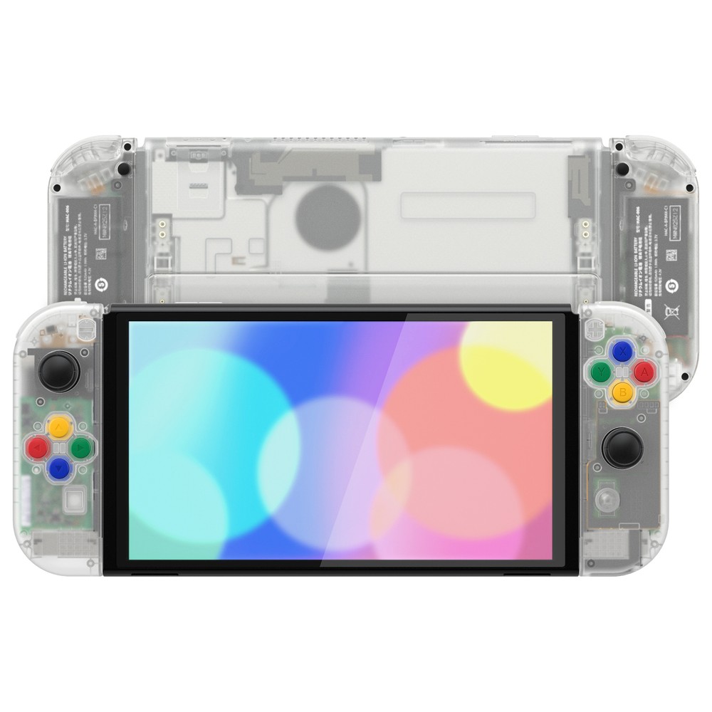 Replacement Full Shell Housing Joy con Buttons Clear for Nintendo Switch OLED