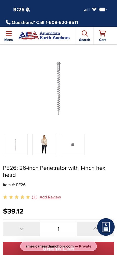 Earth Anchors 26” Penetrators with Tie Down Bracket