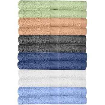 Cotton Bath Towel Set - 6 Pack
