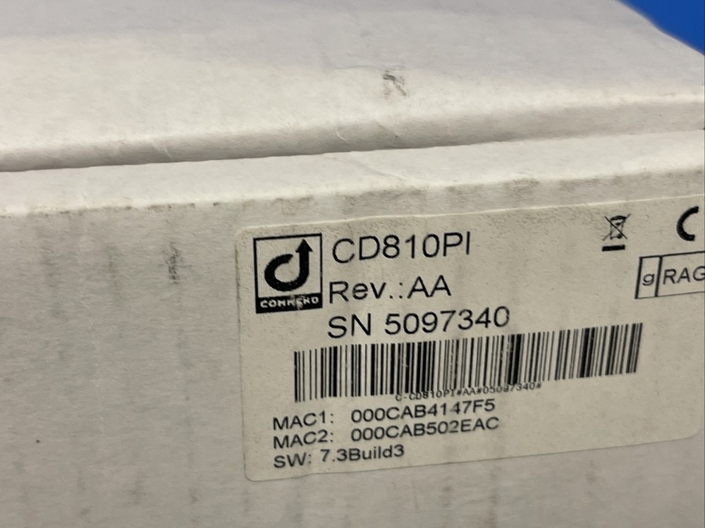 COMMEND CD 810 CONTROL DESK BASE TERMINAL TFT SOLUTIONS CD810PI