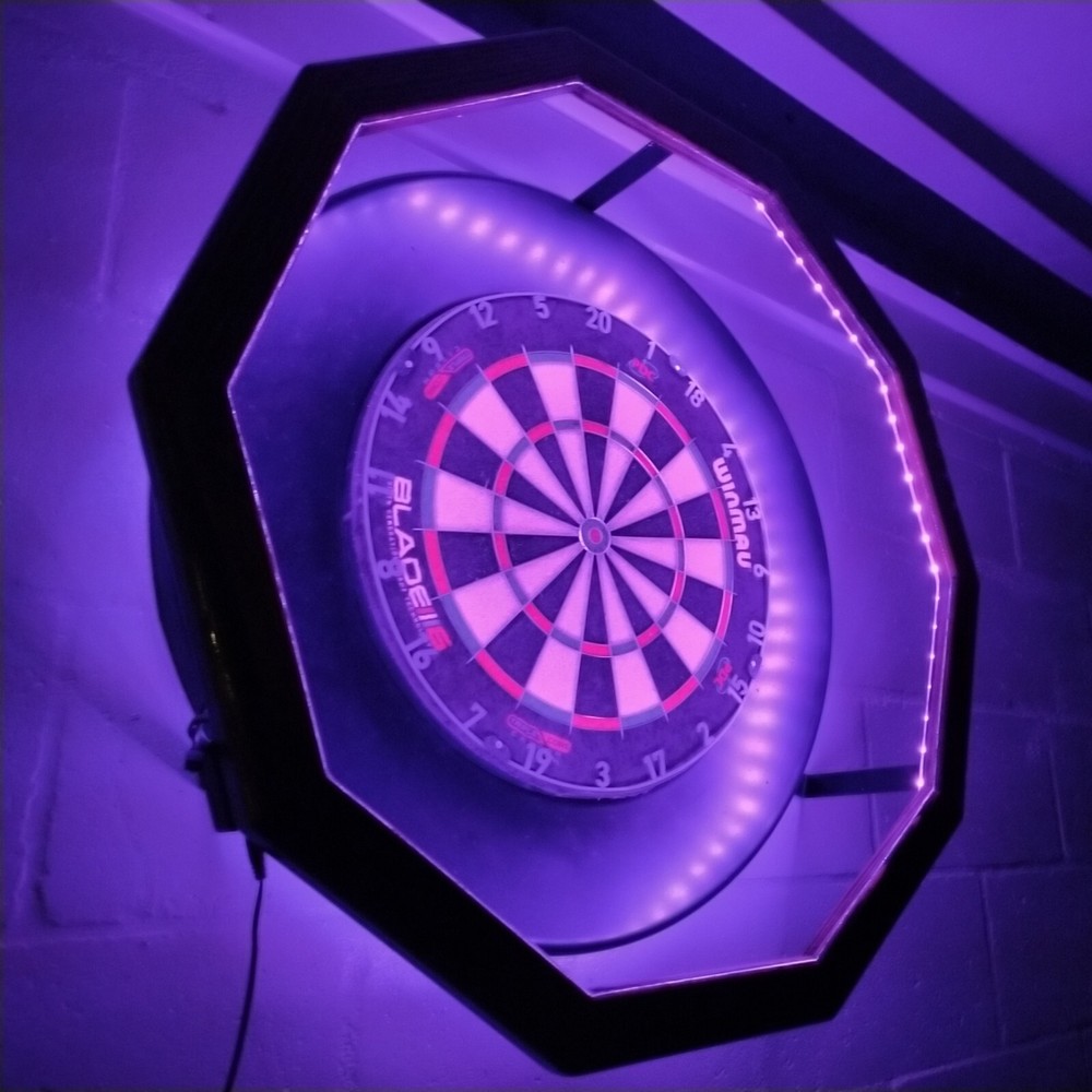 Custom Lighting System - Steel Tip dart Board