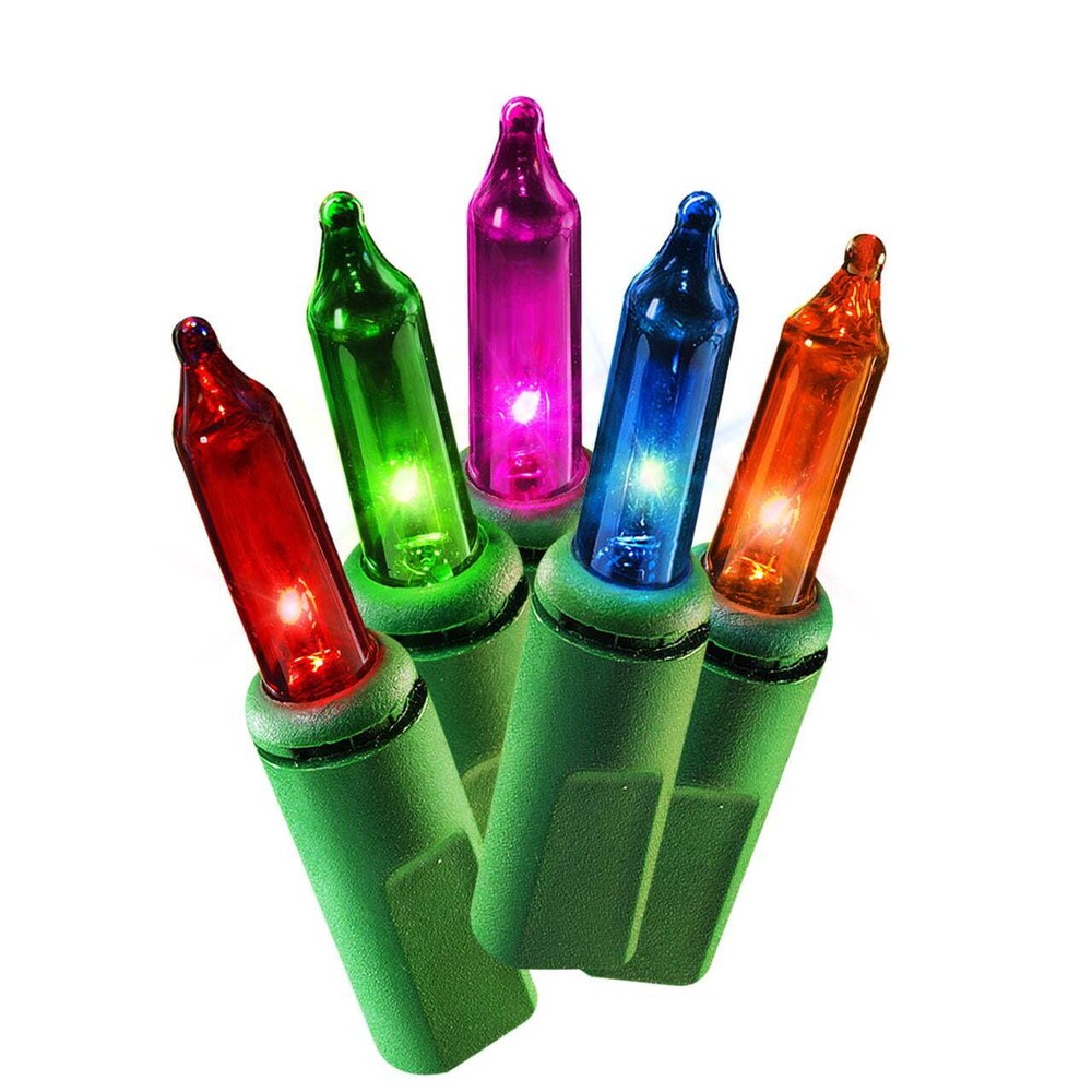 Holiday Time Incandescent Christmas String Light 21" Multicolor 100-Count 4 Pack