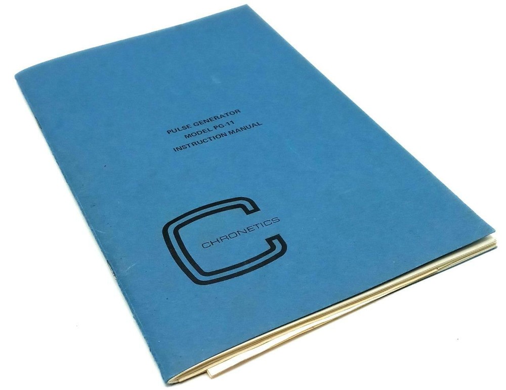Chronetics Model PG-11 Pulse Generator Instruction Manual