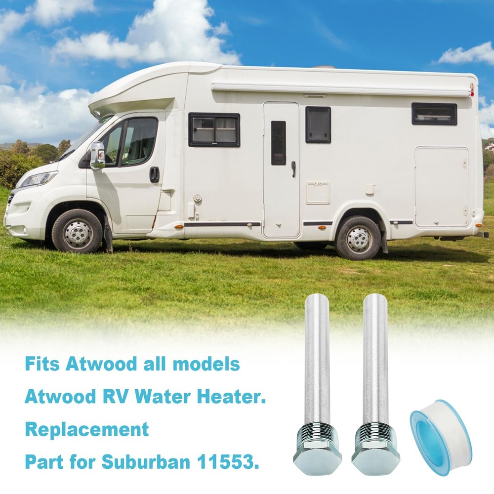 RV Water Heater Anode Rod - 4.5" L X 1/2" NPT/camper water heater Replacement...