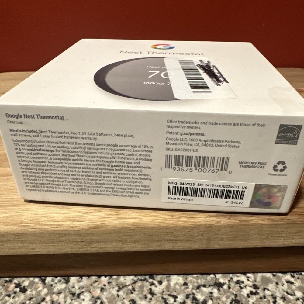 Gently used Google Nest Thermostat - Smart Programmable