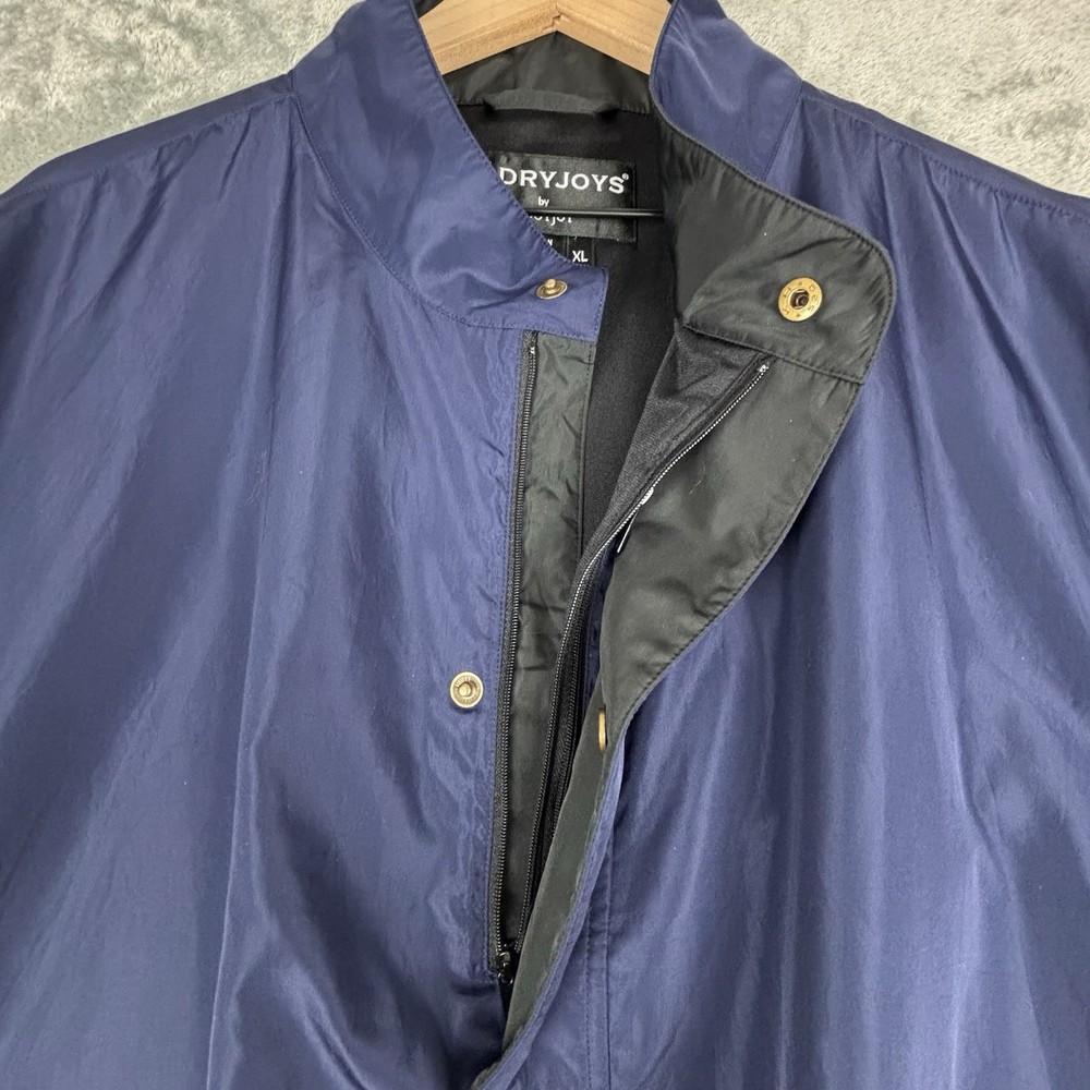 FootJoy DryJoys Jacket Men XL Blue Golf Pullover 1/2 Zip Windbreaker Performance